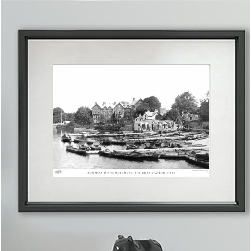 Bowness-on-Windermere, The Boat Station C1880 by Francis Frith - Single Picture Frame Print, 45cm H x 60cm W x 2.3cm D
