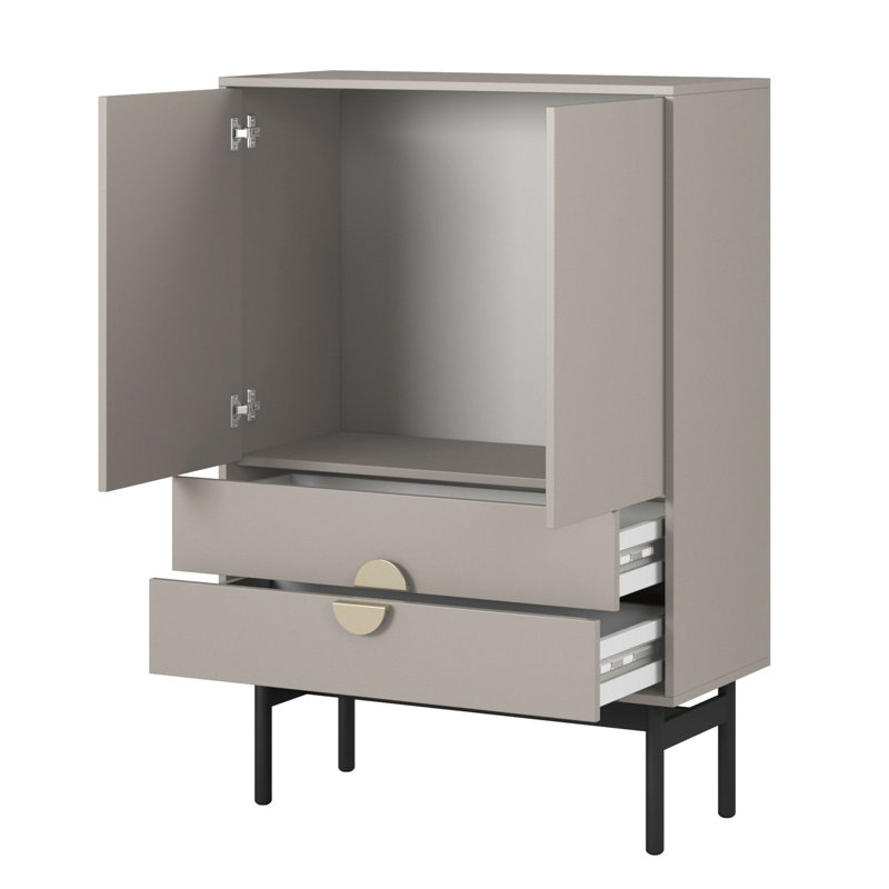 Apolonija Laminate Accent Cabinet, Grey Beige
