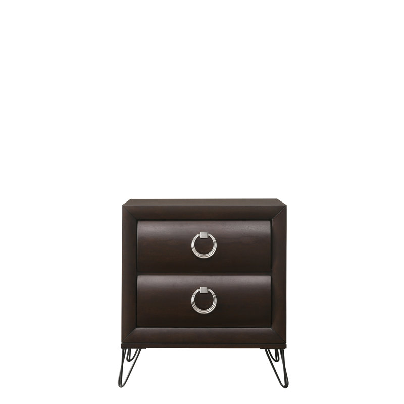 Tablita Dark Merlot Finish Nightstand (Only Nightstand)