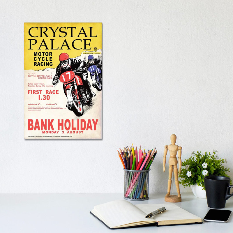 Crystal Palace Racing I 1 Piece Wall Art on Canvas, 30.48cm H x 20.32cm W x 1.91cm D, Wrapped Canvas