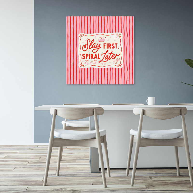 Girly Pop I, art typographique contemporain, H 32 po x l 32 po
