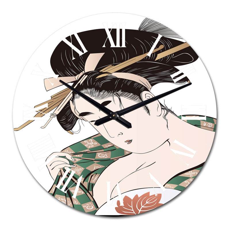 Horloge murale japonaise Mid-Century, Grand