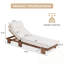 Ensemble de chaise longue avec appui-tête et plateau latéral rétractable-1822989486