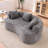 Luna Curved Upholstered Sleeper Compression Sofa with Deep Seat & Pillows-114312611