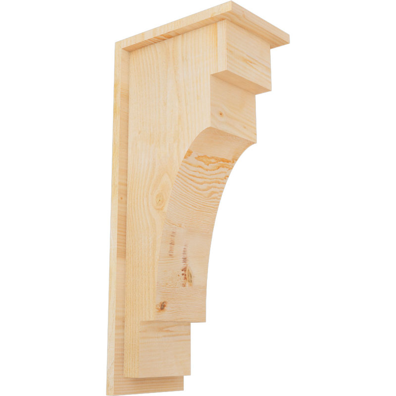 Corbeau méditerranéen avec contre-plaque, H 28 po x l 8 po x P 12 po, Sapin de Douglas, Sciage brut