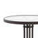 Amlie 23.75" Round Tempered Glass Metal Table with Smooth Ripple Design Top