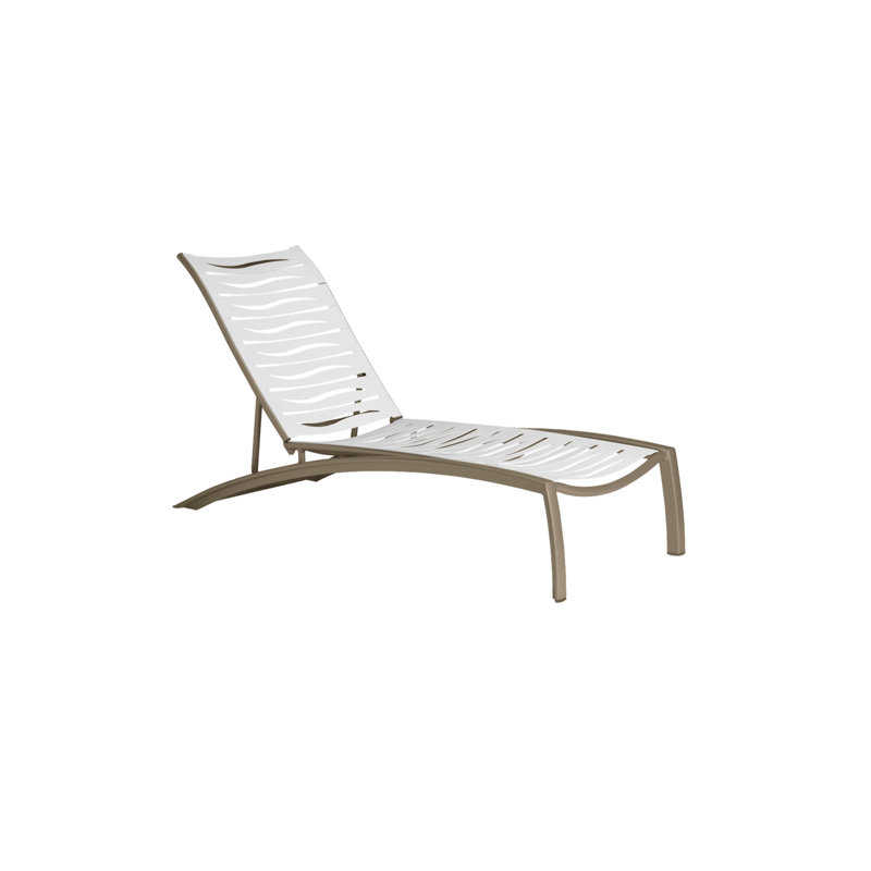 South Beach Outdoor Chaise Lounge, Moab, Forest Green Vinyl