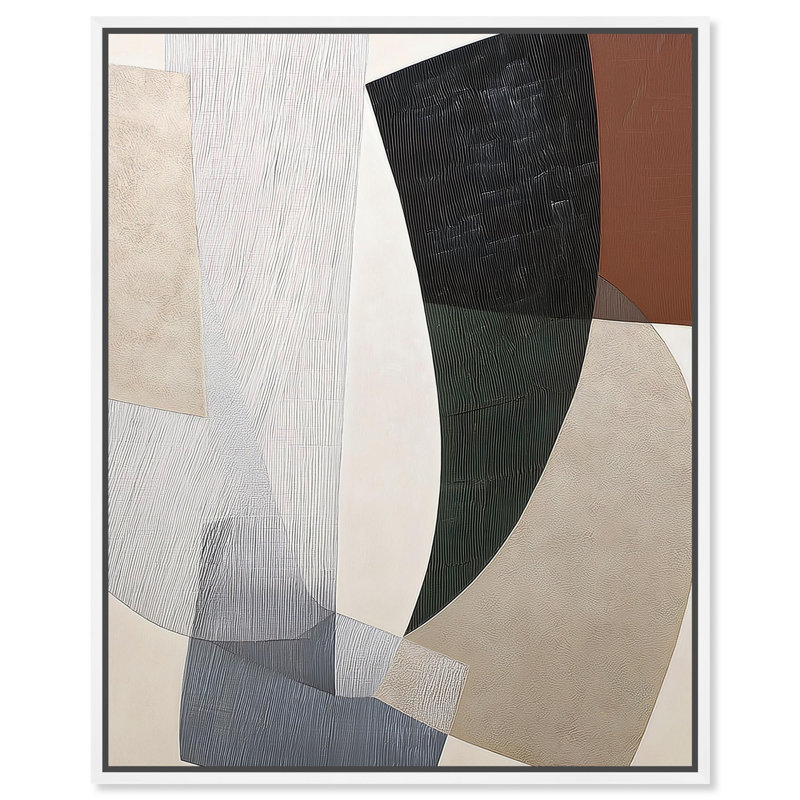 "Combed and Swirled III", reproduction d'art sur toile par Art Remedy, cadre blanc, 30 x 36, H 37 po x l 31 po, Cadre blanc