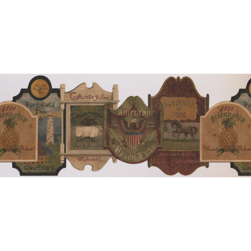 Bordure de papier peint Chen Hotel Plaques L 0,83 pi x l 180 po