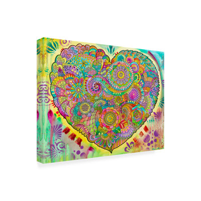 Parcher Mandala Of The Heart - Wrapped Canvas Print