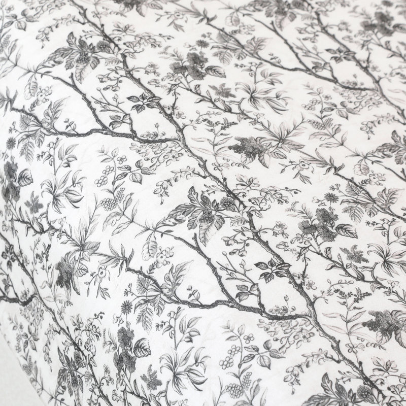 Modern Threads 4-Piece Ultra Soft Microfiber Sheet Set with Deep Pockets in Solids & Prints, Grey Floral