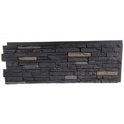 Panneau de lattes grand - faux pierre 15,5 po X 43 po x 1,75 po (Pièce unique)