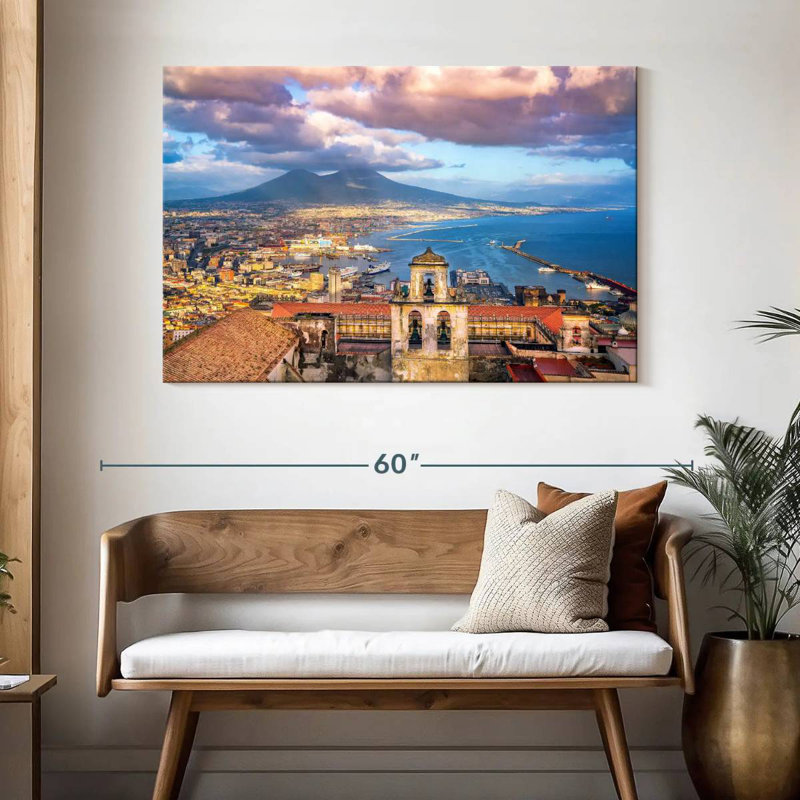 Vue de Nicci du château Saint-Élme, H 32 po x l 48 po
