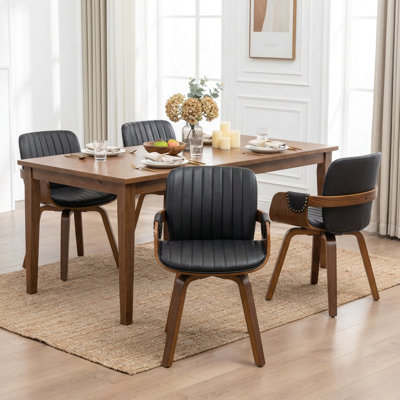 Fauteuil pivotant rembourré en similicuir Dundrod