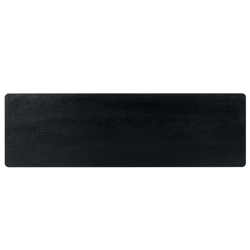 Kaplan Wood 3-Door Sideboard, Black