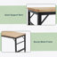 Établi à hauteur réglable, poste de travail robuste en bois d'hévéa de 60 po avec prises de courant, table de travail en bois franc d'une capacité de charge de 2000 lb pour atelier, garage, bureau, maison