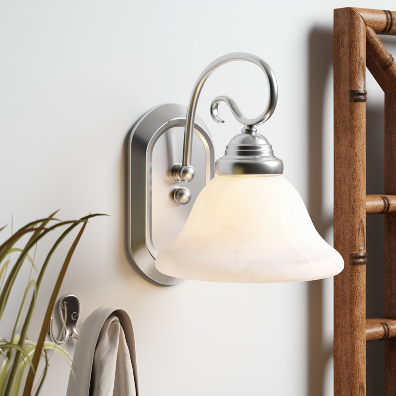 Appliquee à bras 1 lumières Lewisboro, Chrome poli