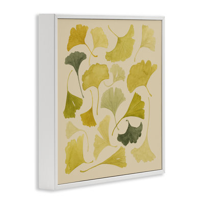 «Ginkgo Leaves», art giclée vert-jaune, design par Grace Popp
