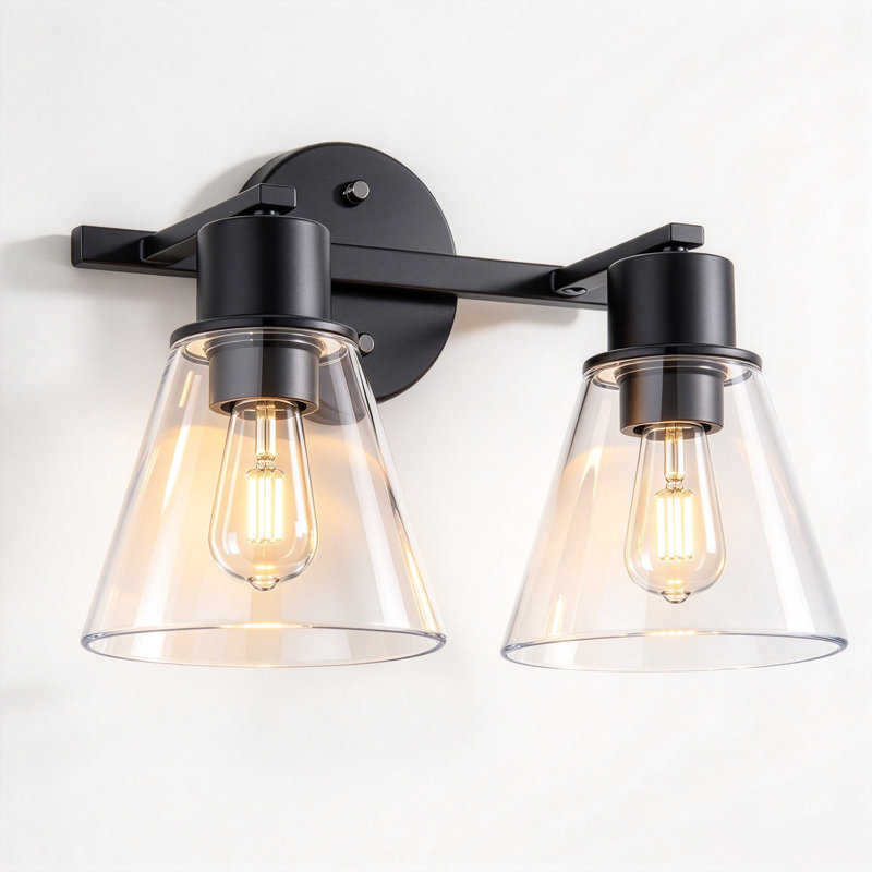 Lampes murales doubles, Noir mat
