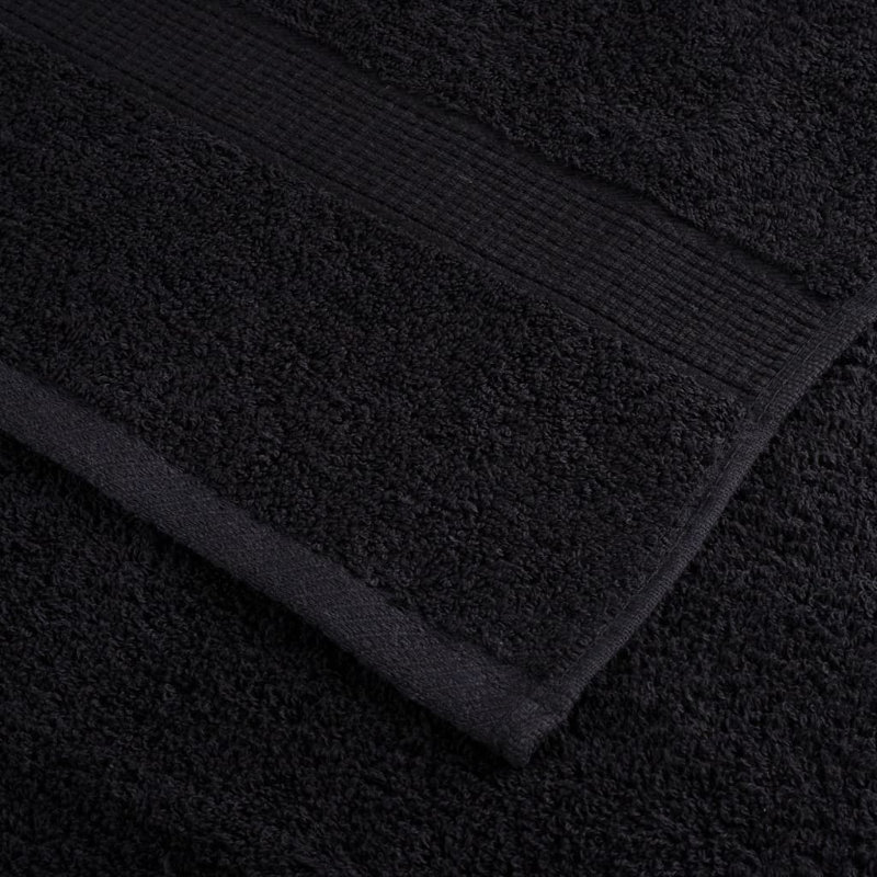 Aremy 100% Cotton Hand Towel, Black, 200cm L x 100cm W