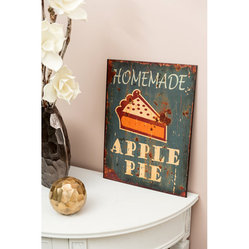 Apple Pie Textual Art on Metal
