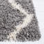 Tapis géométrique gris / blanc-465647451