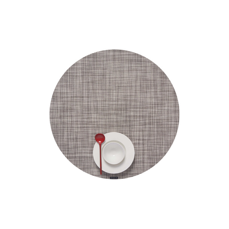 Vinyl No Pattern And Not Solid Colour Round Placemat, Gravel