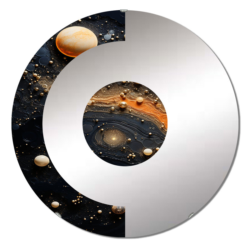Moretz - Miroir mural demi-cercle, 23,6 po x 23,6 po