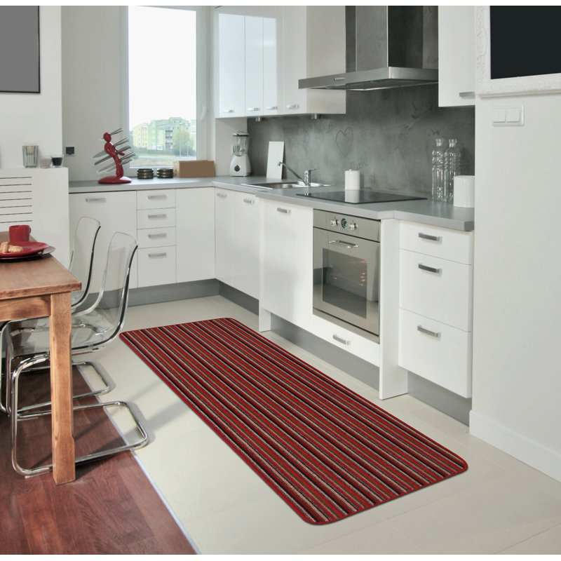 Navin Kitchen Mat, Red, Runner 67 x 180cm