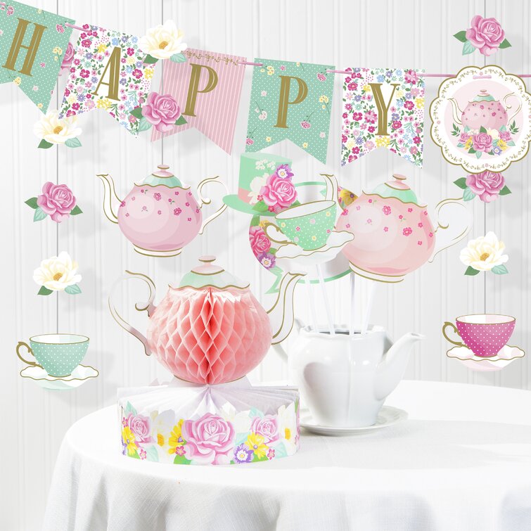 Creative Converting Floral Tea Party Birthday Paper/Plastic