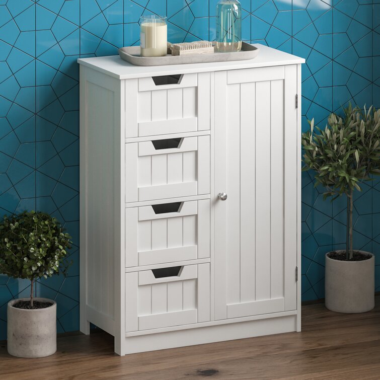 Brambly Cottage Milano Freestanding Bathroom Cabinet & Reviews ...