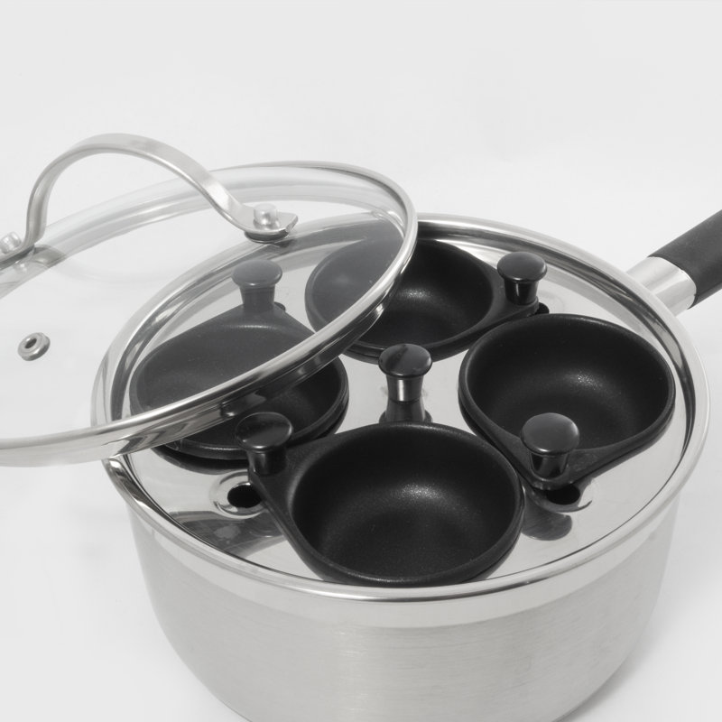 Cook Pro Cup Non Stick Stainless Steel Egg Poacher
