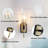 1-Light Wall Sconce With Clear Ribbed Glass