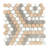 Eterna Hex 1" x 1" Glass Mosaic Floor and Wall Tile