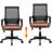 Office Mid Back Swivel Lumbar Support Mesh Chair-1779957234