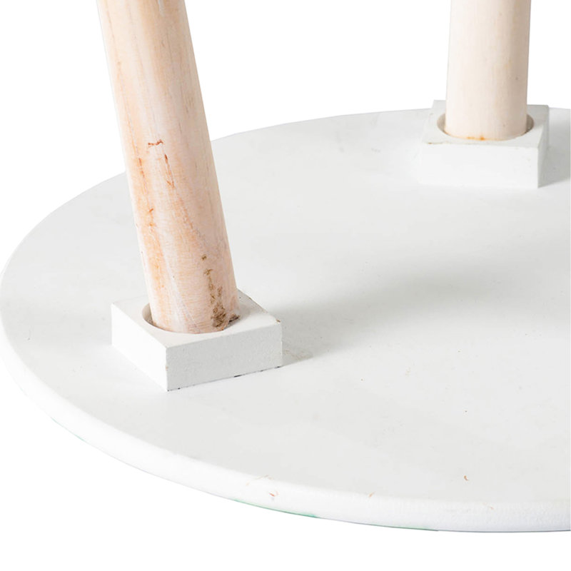 2 tables d'appoint Nature - Dessus d'aquarelle, Blanc/vert