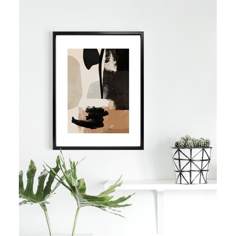 Arrangement IV Abstract - Single Picture Frame Print, Bevelled Mirror, 172.72 cm H x 144.78 cm W