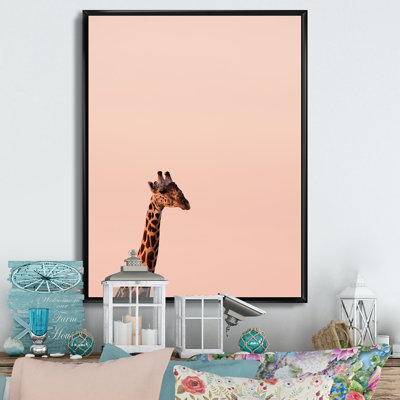 Portrait d'une girafe sauvage d'Afrique - peinture sur toile