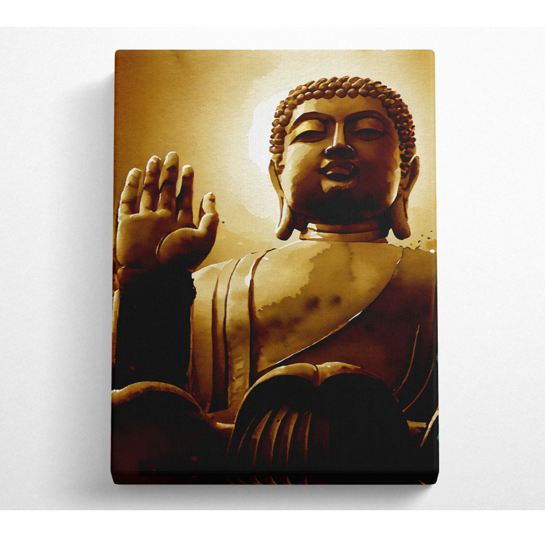 Sepia Buddha Statue - Druck