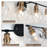 Modern 30 In. 4-light Black And Copper Wall Sconce With Glass Shade Wall Light Fixtures For Mirror, No Bulbs Included