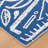 Sportsglyphs Football Blue Power Loom Polyester Area Rug-98943916