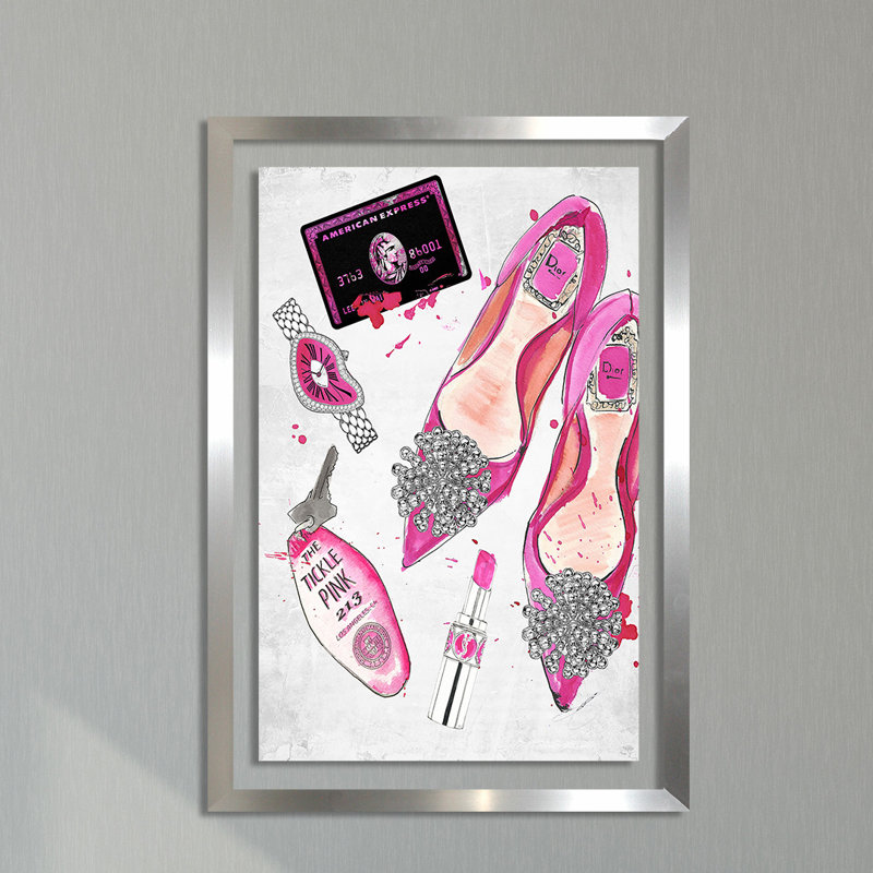 «Night at the Tickle Pink 2», reproduction sur acrylique, H 39,5 po x l 27,5 po x P 0,75 po, Acrylique avec cadre argent