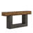 Console Table, Brown Rectangular Top, Gray U Shape Base, 63 Inch