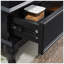 Vitrine lumineuse avec portes vitrées et tablettes réglables Vitrine vitrée 2 portes avec lumières DEL Finition et tiroir noir pour la décoration intérieure et le rangement