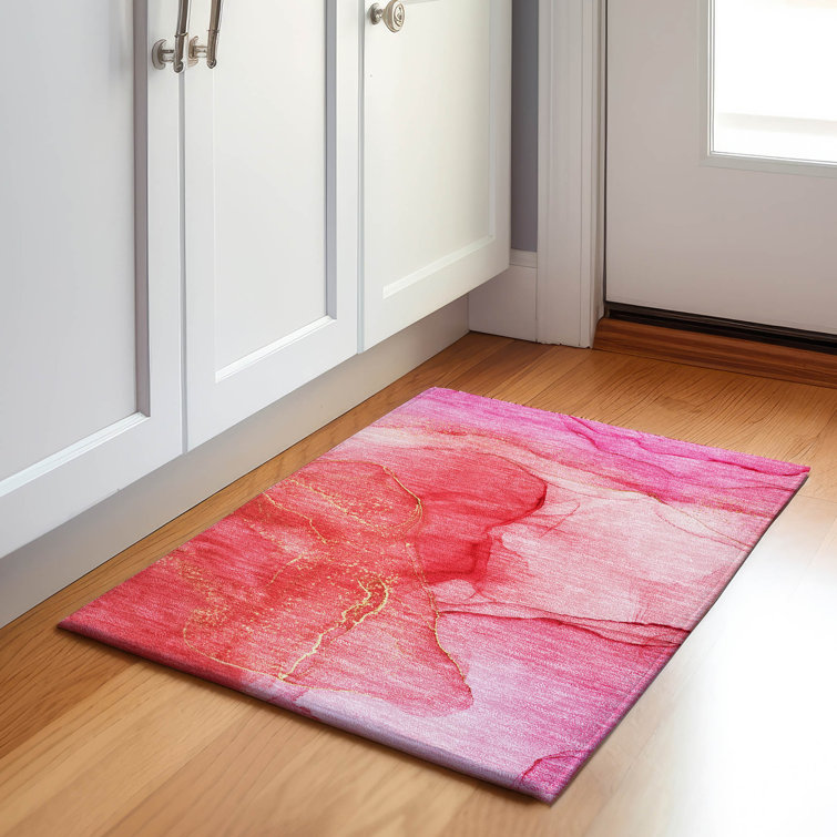 Premium Machine Washable Cerrito AMF507 Pink Rug