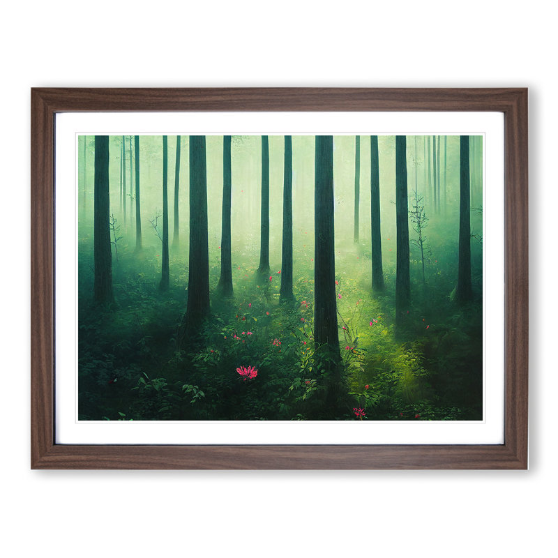 Unbeatable Spring Forest - Framed Print, 46cm H x 64cm W x 2cm D, Walnut Framed
