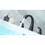 Robinet de baignoire romaine, robinet de baignoire à large entraxe à 3 trous-123049765