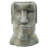 Easter Island Inspired 9 Gray Cement Planter For Small To Medium Weigelas, 5X5.5X9 Inches, 6.8 Lbs, Enchanting Decorative Item Foxgloves, Piece