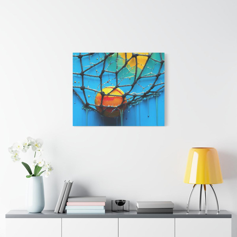 Broken Net Float, abstrait, reproduction d'art sur toile, H 24 po x l 30 po