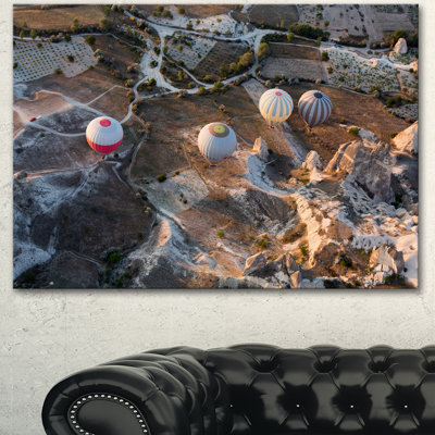 " Flight With Balloons At Sunrise "